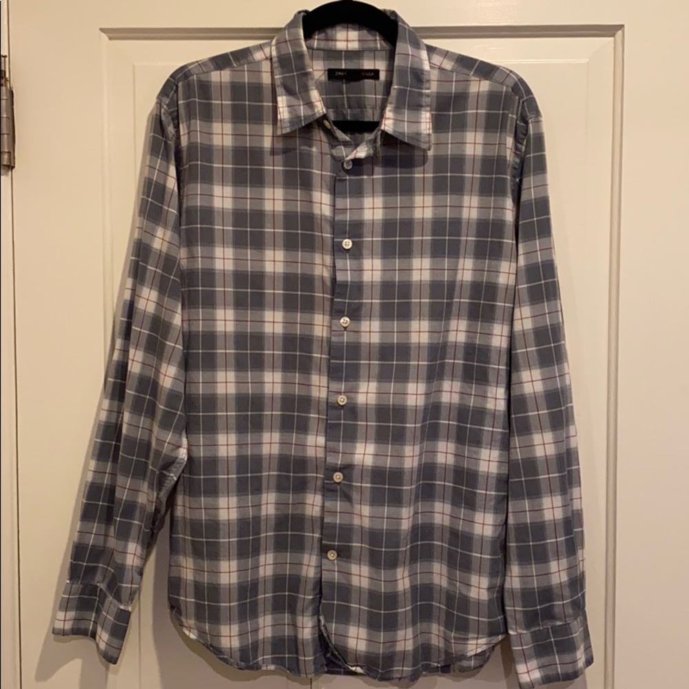 John Varvatos plaid button down size M